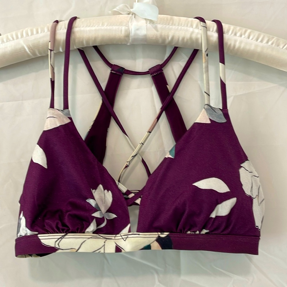 Athleta Women's Swimwear Piha Floral Bikini Top Size Small